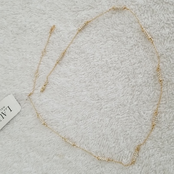 New Ralph Lauren Pave Tube Necklace - Picture 3 of 7